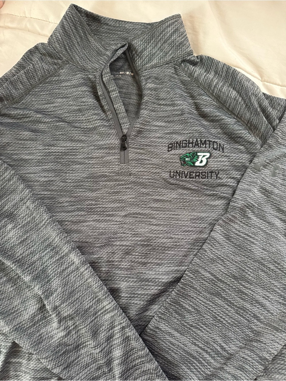 Gray Quarter-Zip Pullover